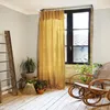 Image de Rideau ajustable gaze de coton jaune 140x300 cm