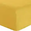Image de Drap housse lin jaune lumière 200x200 cm