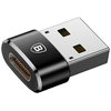 Image de Baseus Adaptateur USB-A (mâle) vers USB-C (femelle) - OTG - Noir