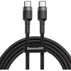 Image de Baseus Cafule Series câble de charge rapide USB-C vers USB-C - 60 Watt - 1 mètre - Noir