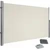 Image de Store latéral aluminium rétractable brise-vue 180 x 350 cm beige
