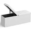 Image de Banc de Rangement Pliable 110 x 38 x 38 cm Blanc