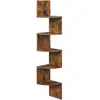 Image de Étagère en forme zigzag effet bois marron rustique