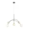 Image de Suspension 5 lumières métal/verre opalin D117cm