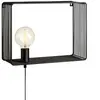 Image de Applique murale étagère métal noir L38cm