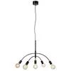 Image de Suspension 5lumières métal l72cm noir