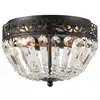 Image de Plafonnier encastré 2xE14 cristal noir