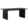 Image de Table de salle à manger rectangulaire noire effet bois