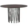 Image de Table à manger ronde en bois de couleur moka