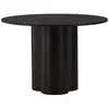 Image de Table à manger 4 personnes ronde en bois - noir