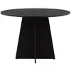 Image de Table de salle à manger ronde noire en bois