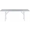 Image de Table de salle à manger rectangulaire grise en aluminium