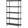 Image de Etagère moderne en bois et métal noir
