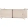 Image de Etagère murale 2 portes en bois LAGA bois (mdf) naturel 122x35x48cm