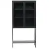 Image de Buffet haut avec portes vitrées en métal 150cm MILTON métal + verre