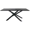 Image de Table à manger 8 personnes en bois et métal - noir