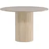 Image de Table à manger 4 personnes ronde en bois - bois blanchi