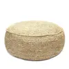 Image de Pouf raphia marron 60x60x35cm