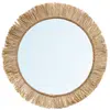 Image de Miroir raphia marron 60x60x5cm