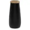 Image de Vase terre cuite et raphia noir et marron 14x14x31cm