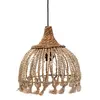 Image de Suspension herbe abaca marron 31x31x33cm