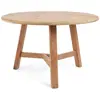 Image de Table à manger bois de teck marron 120x120x75cm