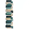 Image de Tapis de couloir en laine bleu turquoise 60x230 cm