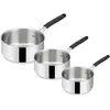 Image de Série de 3 casseroles inox tempra 16/18/20 cm argent / métallique en