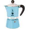 Image de Cafetière 3 tasses bleu en aluminium H17