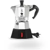 Image de Cafetière italienne Moka électrique 2 tasses argent en inox H19