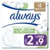 Image de Always Coton Protection Long Serviettes avec Ailettes 9 unités