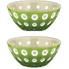 Image de Lot de 2 bols 12 cm vert et sable en plastique multicolore