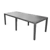 Image de Table de jardin rectangulaire effet rotin gris anthracite L220cm