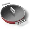 Image de Sauteuse rouge 28 cm avec couvercle en verre
