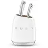 Image de Bloc 6 couteaux vintage blanc smeg