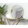 Image de Miroir mural rond linéaire en métal doré cm 73,5x2x72