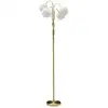 Image de Lampadaire en métal doré avec 4 sphères en verre ø cm 54x176
