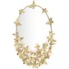Image de Miroir mural ovale avec papillons en métal doré 59x3x89,5 cm