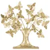 Image de Arbre de vie avec des papillons en métal doré 31x8x30 cm