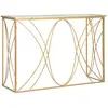 Image de Console en métal doré avec étagère miroir 120x40x80 cm