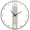 Image de Horloge murale en métal argenté cm 61x4,5x63