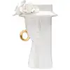 Image de Vase en porcelaine blanc 15x13,3x23,5 cm