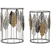 Image de Lot de 2 tables en métal multicolore feuilles ø 38x55-33x50 cm