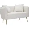 Image de Canapé en tissu beige avec pieds dorés cm 127x74x71