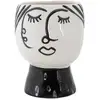 Image de Vase en porcelaine noir et blanc ø 14x18 cm
