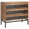 Image de Commode en bois marron avec 3 tiroirs 88x45x80 cm