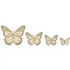 Image de Lot de 4 panneaux en métal doré 35x29-25x19-20,5x16-16x12 cm