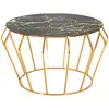 Image de Table basse en métal doré avec plateau rond ø 78x44,5 cm