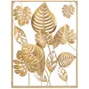 Image de Déco murale en métal doré 60x80x6,5 cm