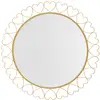 Image de Miroir mural rond avec coeurs en métal doré ø 80x2,5 cm